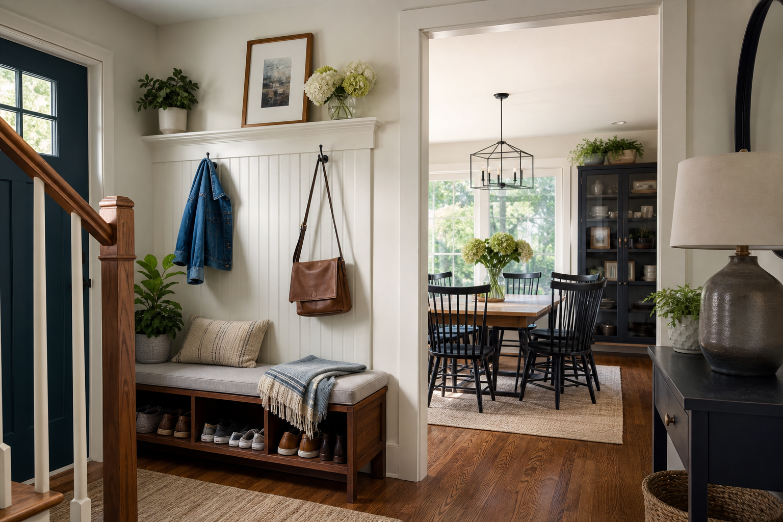 Fresh and organized home entryway
